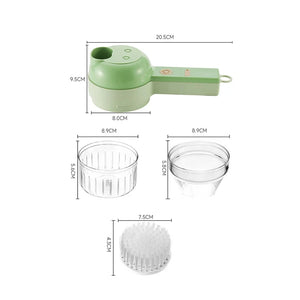 4In1 Electric Vegetable Cutter Set Handheld Wireless Electric Garlic