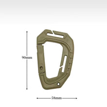 Tactical D-Ring Grimlock Carabiner Clip MOLLE Webbing Attachment Fast Latch System For Military Vest/Backpacks/Pouch/Bag/Belt