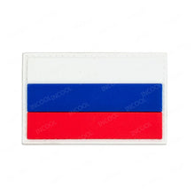 Russian Russia Flag Embroidered Patch IR Reflective Patches Appliqued Sticker Strip Glow In Dark