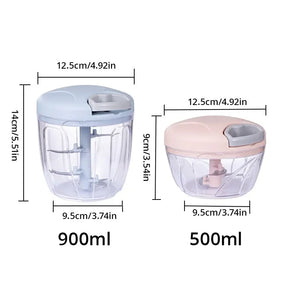 1pc Pink/Blue 500ML/900ML Household Kitchen Garlic Chopper Mashed Hand