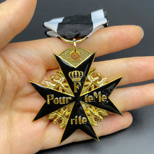 Prussia German Pour Le Merite Merit Medal Military Honor Badge Pins Blue and Black Reproduction Brave Memorial Medal Souvenir
