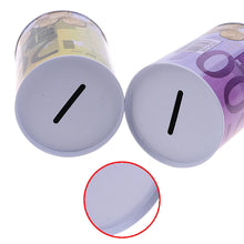 Euro Dollar Money Box Safe Cylinder Piggy Bank Banks For Coins Deposit