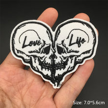 Punk Embroidered Patches for Clothing Iron on Patches Appliques Diy Anime Clothes Thermoadhesive Stickers