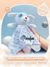 Personalized Baby Security Blanket Teether Plush Stuffed Toy Custom Blanket Comforter Bunny Elephant Soothe Appease Baby Gift