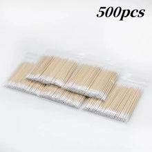 100/300/500 Nails Wooden Tip Cotton Stick Buds Disposable Ultra-Detail