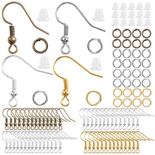 300Pcs Earrings Set Hypoallergenic Earring Hooks Jump Rings Clear