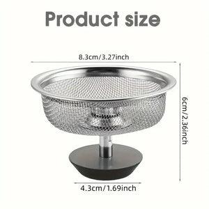 2Set Kitchen Sink Strainer With Handle & Stopper Replacement Drain