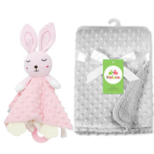 Personalized Newborn Baby Blanket with Name Custom Stroller Sleeping Dolls Animal Security Towel Gift Set for Baby Shower Gifts