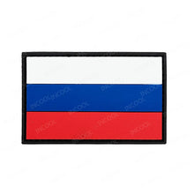 Russian Russia Flag Embroidered Patch IR Reflective Patches Appliqued Sticker Strip Glow In Dark