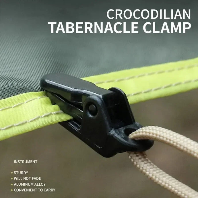 10Pcs Outdoor Tarpaulin Clips Camping Tents Awning Wind Rope Clamp