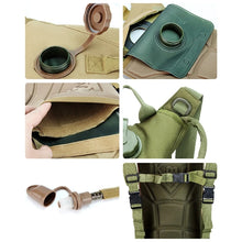 Tactical Hydration Pack Backpack Military Water-proof Nylon Water Bag with 3 Liter Bladder for Hiking Cycling Climbing