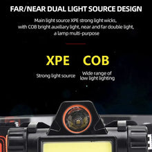 Rechargeable COB LED USB Headlamp Strong Magnetic Powerful Headlight