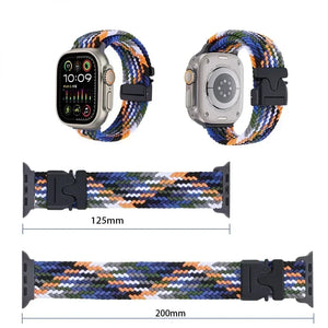 Braided Solo Loop Strap For Apple Watch band 44mm 45mm 46mm 40mm 41mm