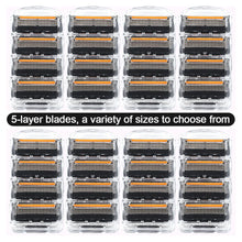 4/12/24 Pcs 5-layer Men's Razor Fusion Pro Power Shaving Shaver Male
