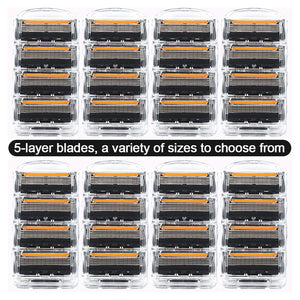 4/12/24 Pcs 5-layer Men's Razor Fusion Pro Power Shaving Shaver Male