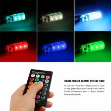 1SET T10 W5w RGB LED Bulb 12SMD 5050 CANbus 194 168 Car With Remote
