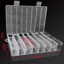 1Pack Plastic Storage Box 24 Grids Clear Plastic Organizer Box
