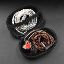 1-20PCS KZ Earphones Oval Storage Bag Wired Headphones PU Zipper