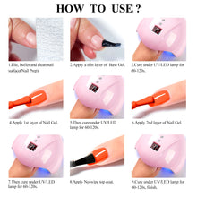 7pc Nail Gel Polish Set DIY Nail Art Design All For Decoration Soak