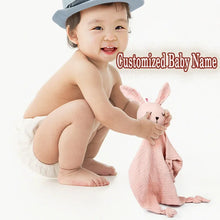 Personalized Baby Comforter And Bib Set with Embroidered Name Customized Animal Design for Baby Shower Easter Gift