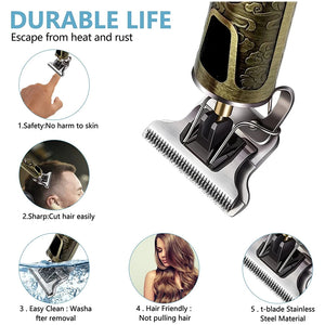 T9 LCD Electric Hairdresser Oil Shaving Head Electric Pusher Carving