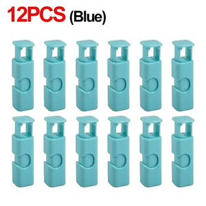 12 PCS Squeeze Bread Bag Clips Reusable Fresh Food Seal Plastic Clip