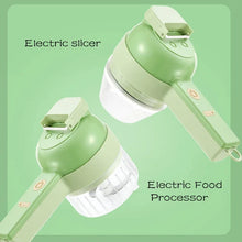 4In1 Electric Vegetable Cutter Set Handheld Wireless Electric Garlic
