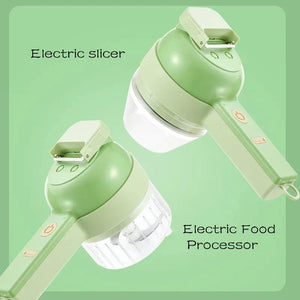 4In1 Electric Vegetable Cutter Set Handheld Wireless Electric Garlic