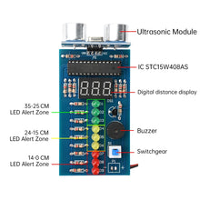 DC 4.5-6V Ultrasonic Distance Measurer Module Soldering Practice Kit With LED Lights DIY Kit Ultrasonic Ranging Alarm