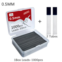 1000pcs Mechanical Pencil Lead 0.5 0.7 0.9mm 2B 60mm Art Drawing