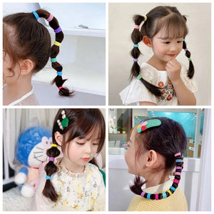 20/50pcs Kids Elastic Hair Bands Girls Sweets Scrunchie Rubber Band