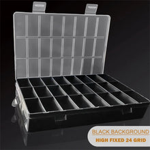 1Pack Plastic Storage Box 24 Grids Clear Plastic Organizer Box