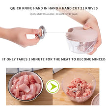 1pc Pink/Blue 500ML/900ML Household Kitchen Garlic Chopper Mashed Hand