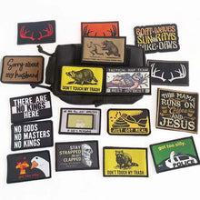 Funny Animals Saying,Sunset,Sunrise Scenery,Face Mask Emblem Fabric Applique Morale Badge Tactical Patches For Clothing,Backpack