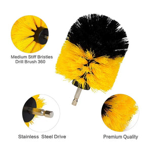 3pcs Power Scrubber Brush Set for Bathroom Drillbrushes Cordless