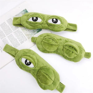 3D Sad Frog Sleep Mask Natural Sleeping Eyeshade Cover Shade Eye Patch