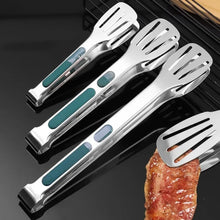 7/9/12inch Stainless Steel Food Clip Non Slip BBQ Tongs Silicone