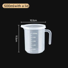 1PC Clear Graduated Measuring Cup Scale Plastic Transparent Mixing Cup