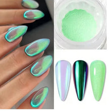 1 box Moonlight Mirror Nail Powder Silver Fine Glitter Metallic Effect