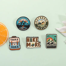 Hiking Outdoor Enamel Pins Take Hike Backpack Hike More Brooches Nature Mountain Badges Adventure Traveler Jewelry Gifts