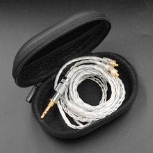 1-20PCS KZ Earphones Oval Storage Bag Wired Headphones PU Zipper