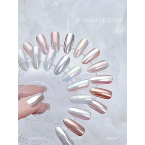 1 box Moonlight Mirror Nail Powder Silver Fine Glitter Metallic Effect