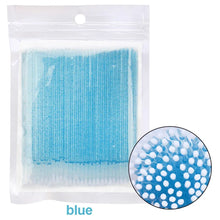 100Pcs Eyelash Cleaning Brush Lash Extension Micro Cotton Swab
