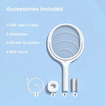 5 In 1 Fast Charging Racket Kill Fly Bug Safety Insulated Battery