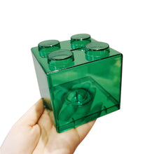 Building Block Toy Storage Box Transparent Plastic Block-Shaped Piggy