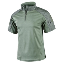 Summer Men's Outdoor Tactical Frog Suit Short Sleeve Camouflage Training Combat Shirt Breathable Tops Lightweight Fast Drying