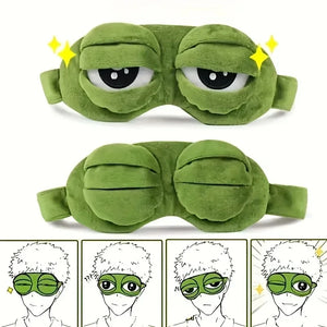 3D Sad Frog Sleep Mask Natural Sleeping Eyeshade Cover Shade Eye Patch