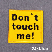 Warning Letters Embroidery Patches For Jeans Good Vibes Iron On patch Thermoadhesive Patches For Clothes Applique Stickes Logo