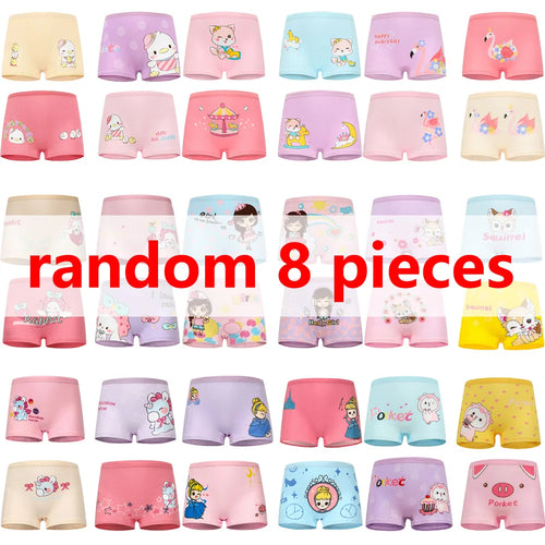 1/4/8/12 Pcs Children Girls Panties Sets Cotton Pretty Cute Cartoon