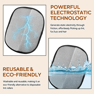 Pet Hair Removal Tool Reusable Static Removal Gloves, Double-Sided